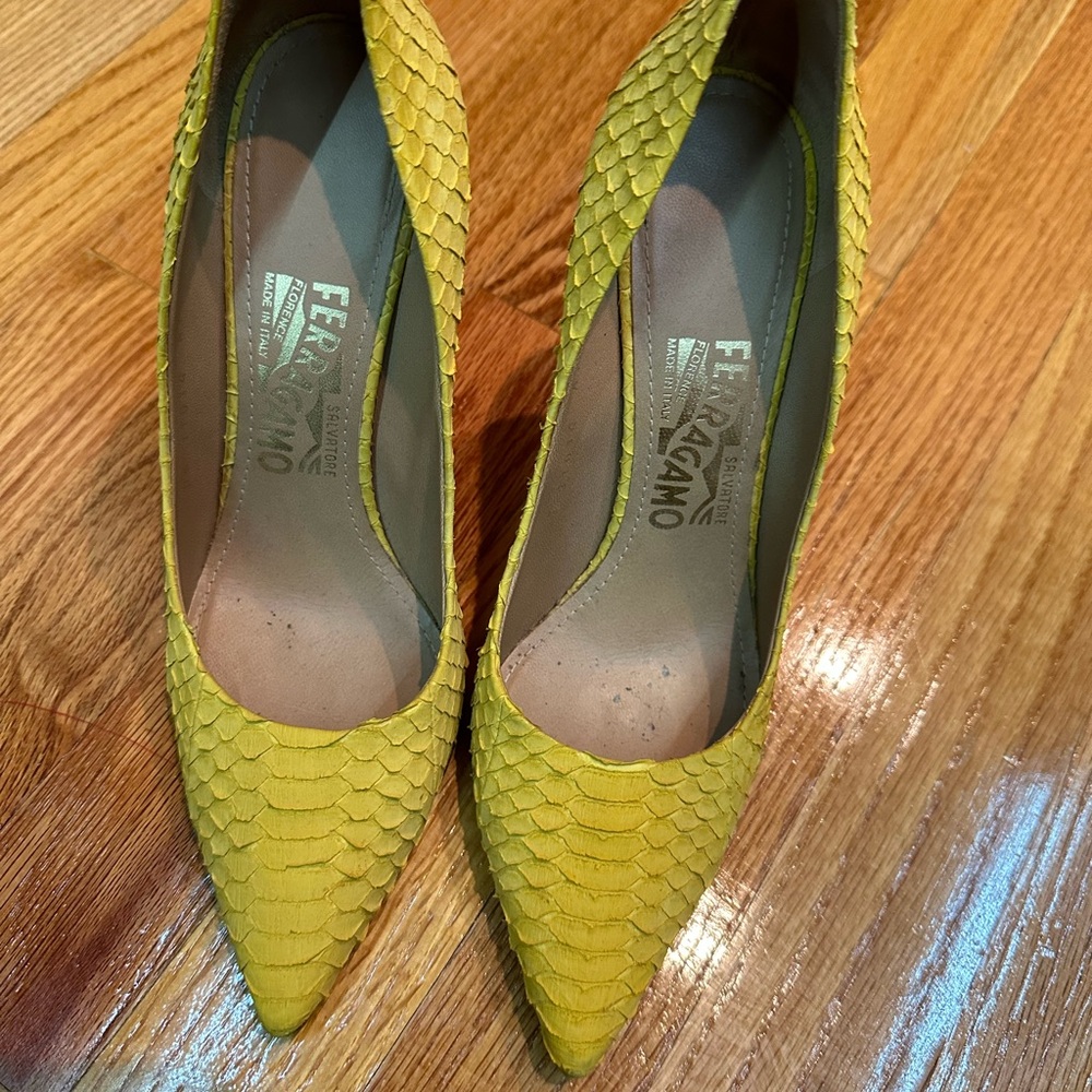 Salvatore Ferragamo Yellow Women's Shoes 7